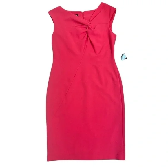 NWT Jones New York Pink Knot Front Sheath Dress - Size Women's 6 - Picture 3 of 10